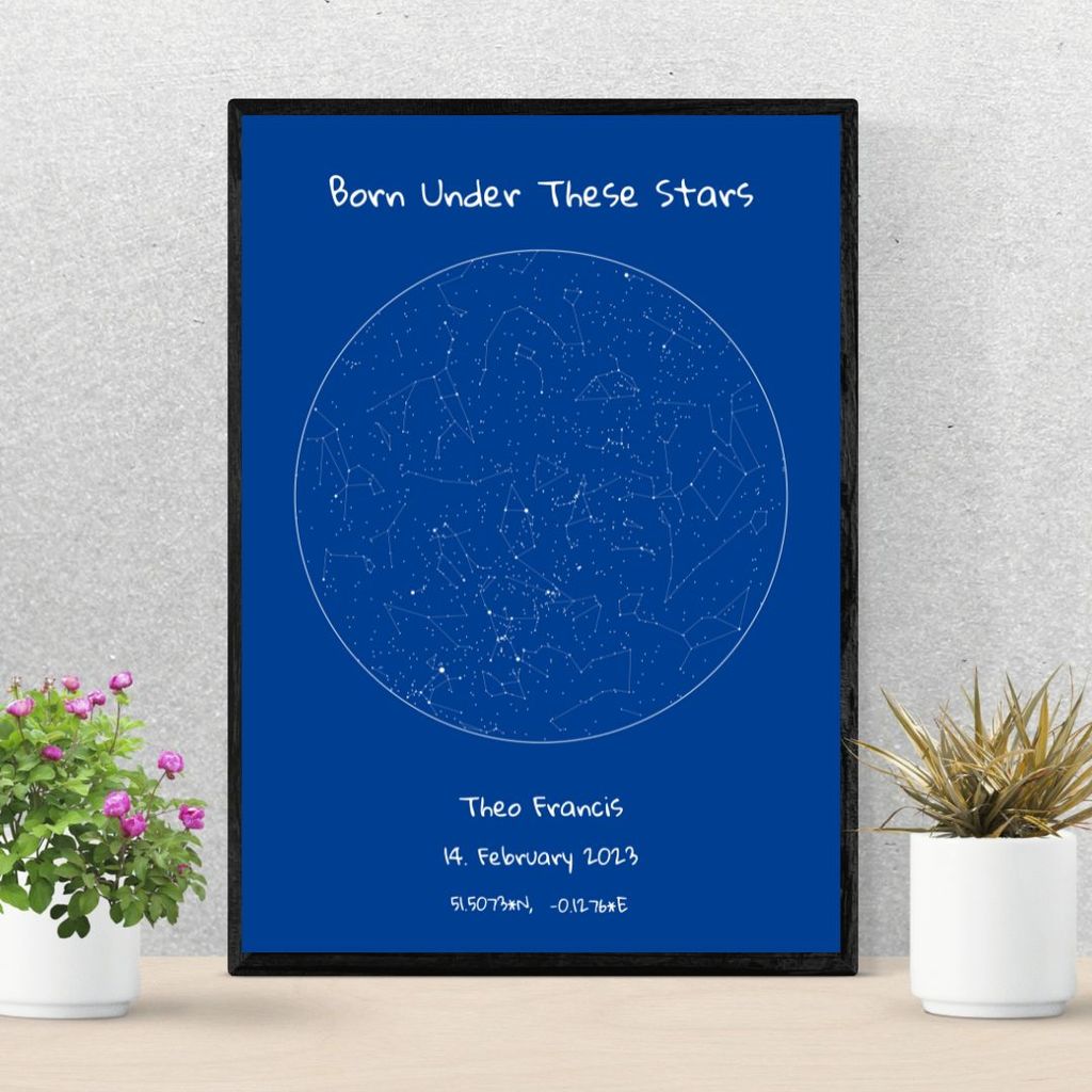 Custom Star Map New Baby Wall Art Buy For A Baby